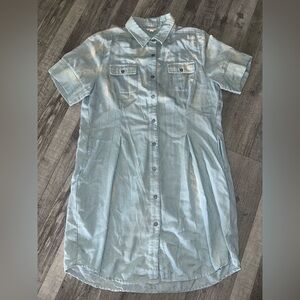New POL Blue Striped Dress Size small